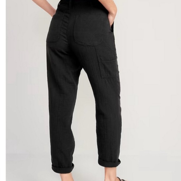 Two pairs of Old Navy High-Waisted Slouchy Cropped Tapered Workwear Pants - Picture 4 of 11